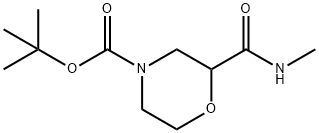 tert-butyl 2-(methylcarbamoyl)morpholine-4-carboxylate Struktur