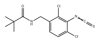 Propanamide, N-[(2,4-dichloro-3-isothiocyanatophenyl)methyl]-2,2-dimethyl- Struktur