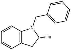 1H-Indole, 2,3-dihydro-2-methyl-1-(phenylmethyl)-, (2R)- Struktur