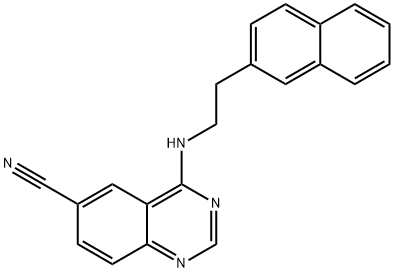 6-Quinazolinecarbonitrile, 4-[[2-(2-naphthalenyl)ethyl]amino]- Struktur