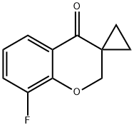 Spiro[4H-1-benzopyran-3(2H),1'-cyclopropan]-4-one, 8-fluoro- Struktur