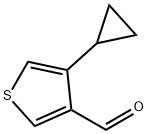 3-Cyclopropylthiophene-4-carboxaldehyde Struktur