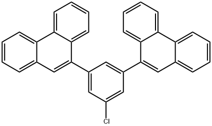 9-[3-Chloro-5-(phenanthren-9-yl)phenyl]phenanthrene Struktur