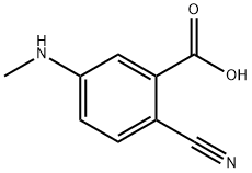 5-(Methylamino)-2-cyanobenzoic acid Struktur