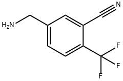 Benzonitrile, 5-(aminomethyl)-2-(trifluoromethyl)- Struktur