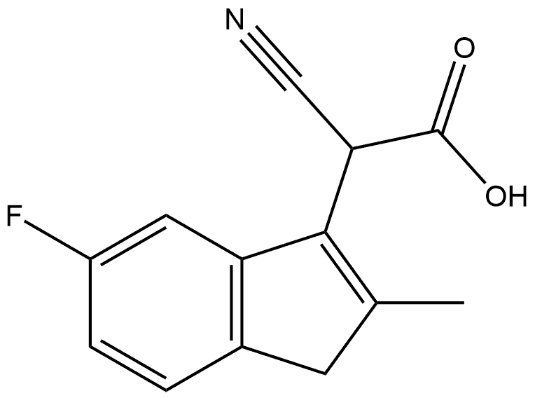 1H-Indene-3-acetic acid, α-cyano-5-fluoro-2-methyl- Structure