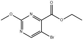 4-Pyrimidinecarboxylic acid, 5-bromo-2-methoxy-, ethyl ester Struktur