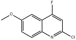 Quinoline, 2-chloro-4-fluoro-6-methoxy- Struktur