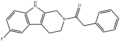 Ethanone, 1-(6-fluoro-1,3,4,9-tetrahydro-2H-pyrido[3,4-b]indol-2-yl)-2-phenyl- Struktur