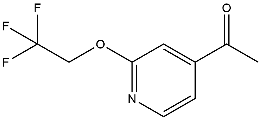 1-[2-(2,2,2-trifluoroethoxy)-4-pyridyl]ethanone Struktur