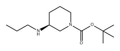 1-Piperidinecarboxylic acid, 3-(propylamino)-, 1,1-dimethylethyl ester, (3S)- Struktur