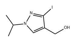 1H-Pyrazole-4-methanol, 3-iodo-1-(1-methylethyl)- Struktur