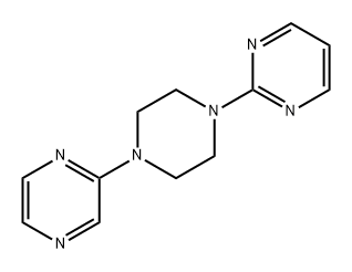 Pyrimidine, 2-[4-(2-pyrazinyl)-1-piperazinyl]- Struktur