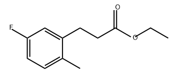 Benzenepropanoic acid, 5-fluoro-2-methyl-, ethyl ester Struktur