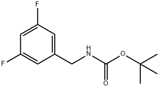 Carbamic acid, N-[(3,5-difluorophenyl)methyl]-, 1,1-dimethylethyl ester Struktur