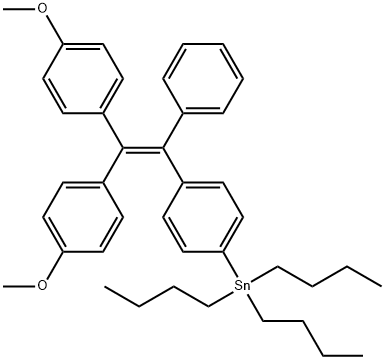 Stannane, [4-[2,2-bis(4-methoxyphenyl)-1-phenylethenyl]phenyl]tributyl- Struktur