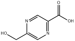 2-Pyrazinecarboxylic acid, 5-(hydroxymethyl)- Struktur