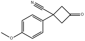 Cyclobutanecarbonitrile, 1-(4-methoxyphenyl)-3-oxo- Struktur