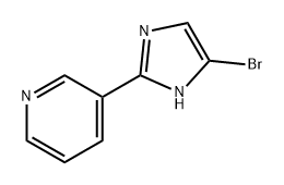 Pyridine, 3-(5-bromo-1H-imidazol-2-yl)- Struktur