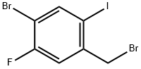 4-Bromo-5-fluoro-2-iodobenzyl bromide Struktur