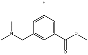 Benzoic acid, 3-[(dimethylamino)methyl]-5-fluoro-, methyl ester Struktur