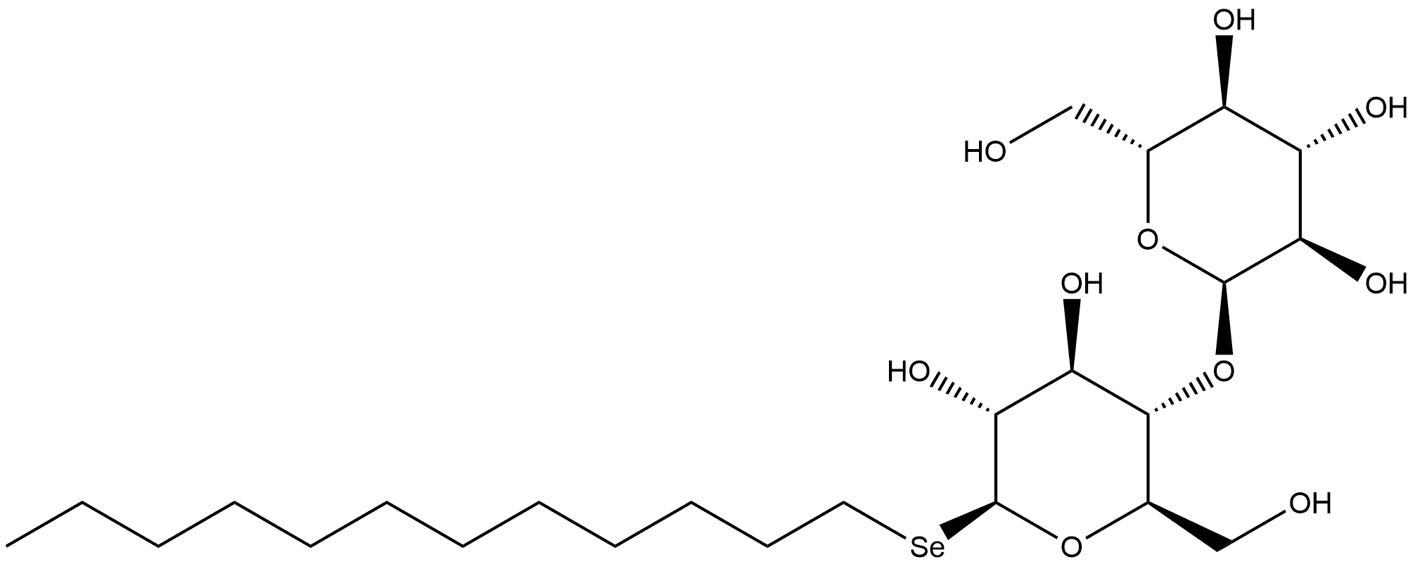 β-D-Glucopyranoside, dodecyl 4-O-α-D-glucopyranosyl-1-seleno- Struktur