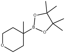 2H-Pyran, tetrahydro-4-methyl-4-(4,4,5,5-tetramethyl-1,3,2-dioxaborolan-2-yl)- Struktur