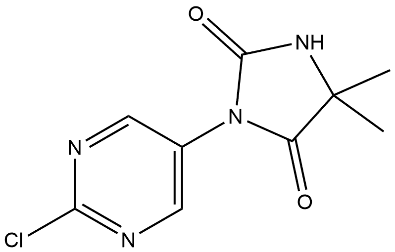 3-(2-chloropyrimidin-5-yl)-5,5-dimethyl-imidazolidine-2,4-dione Struktur