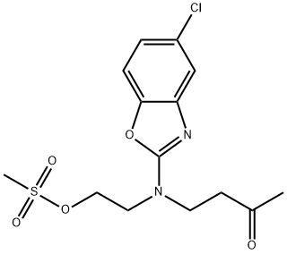2-Butanone, 4-[(5-chloro-2-benzoxazolyl)[2-[(methylsulfonyl)oxy]ethyl]amino]- Struktur