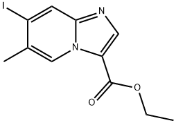 Imidazo[1,2-a]pyridine-3-carboxylic acid, 7-iodo-6-methyl-, ethyl ester Struktur