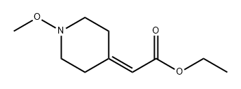 Acetic acid, 2-(1-methoxy-4-piperidinylidene)-, ethyl ester Struktur