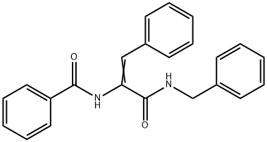 N-(1-Benzylcarbamoyl-2-phenyl-vinyl)-benzamide Struktur