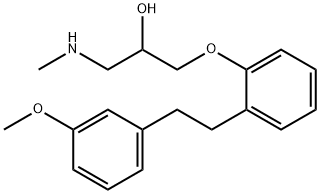 2-Propanol, 1-[2-[2-(3-methoxyphenyl)ethyl]phenoxy]-3-(methylamino)- Struktur