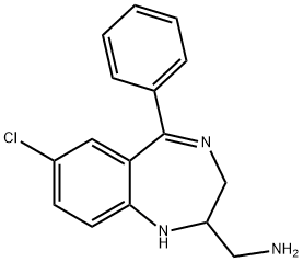 1H-1,4-Benzodiazepine-2-methanamine, 7-chloro-2,3-dihydro-5-phenyl- Struktur