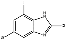 1H-Benzimidazole, 5-bromo-2-chloro-7-fluoro- Struktur