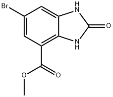 1H-Benzimidazole-4-carboxylic acid, 6-bromo-2,3-dihydro-2-oxo-, methyl ester Struktur