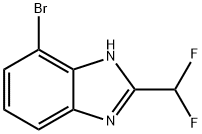 4-Bromo-2-(difluoromethyl)-1H-benzimidazole Struktur