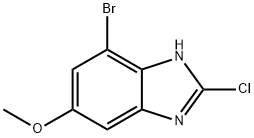 4-Bromo-2-chloro-6-methoxy-1H-benzimidazole Struktur