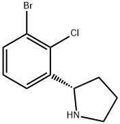 Pyrrolidine, 2-(3-bromo-2-chlorophenyl)-, (2S)- Struktur