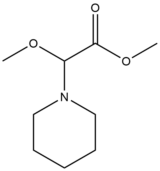 1-Piperidineacetic acid, α-methoxy-, methyl ester Struktur