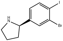 2-(3-bromo-4-iodophenyl)pyrrolidine Struktur