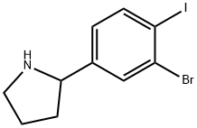 2-(3-bromo-4-iodophenyl)pyrrolidine Struktur