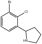 2-(3-bromo-2-chlorophenyl)pyrrolidine Struktur