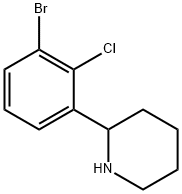 2-(3-bromo-2-chlorophenyl)piperidine Struktur