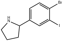 2-(4-bromo-3-iodophenyl)pyrrolidine Struktur