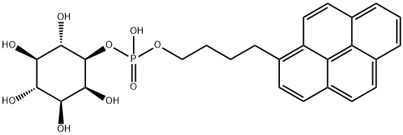 4-(1-pyreno)butylphosphorylinositol Struktur