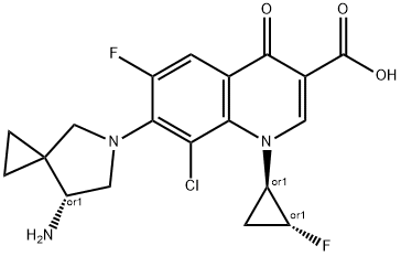 3-Quinolinecarboxylic acid, 7-[(7R)-7-amino-5-azaspiro[2.4]hept-5-yl]-8-chloro-6-fluoro-1-[(1R,2R)-2-fluorocyclopropyl]-1,4-dihydro-4-oxo-, rel-|西他沙星雜質14