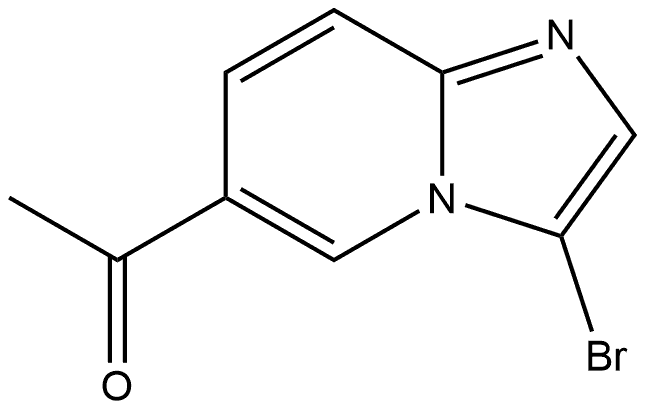 1-(3-bromoimidazo[1,2-a]pyridin-6-yl)ethanone Struktur