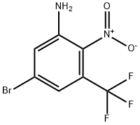 Benzenamine, 5-bromo-2-nitro-3-(trifluoromethyl)- Struktur