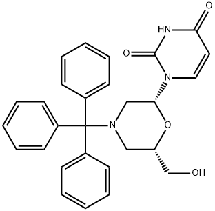 7’-OH-N-trityl morpholino uracil Struktur